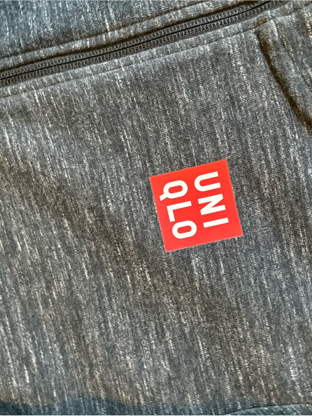 Uniqlo Dark Heather Gray Tech Fleece Tracksuit with Red Logo Patches - Picture 7 of 10
